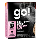 Go! Dog Skin & Coat Care Pate Pollock With Grain 12.5oz. (Case of 12)