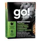 Go! Dog Sensitivities Limited Ingredient Grain Free Shredded Turkey 12.5oz. (Case of 12)