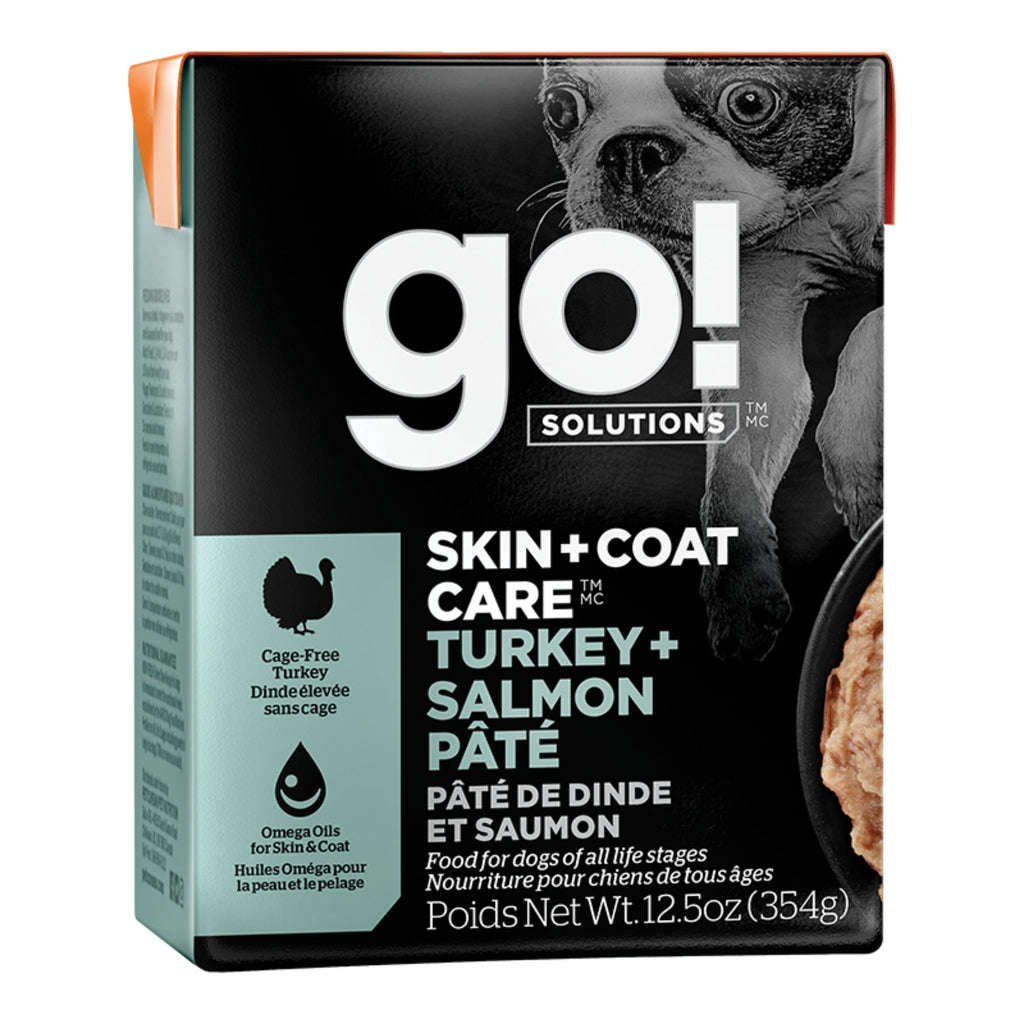 Go! Dog Skin & Coat Care Pate Turkey & Salmon With Grain 12.5oz. (Case of 12)