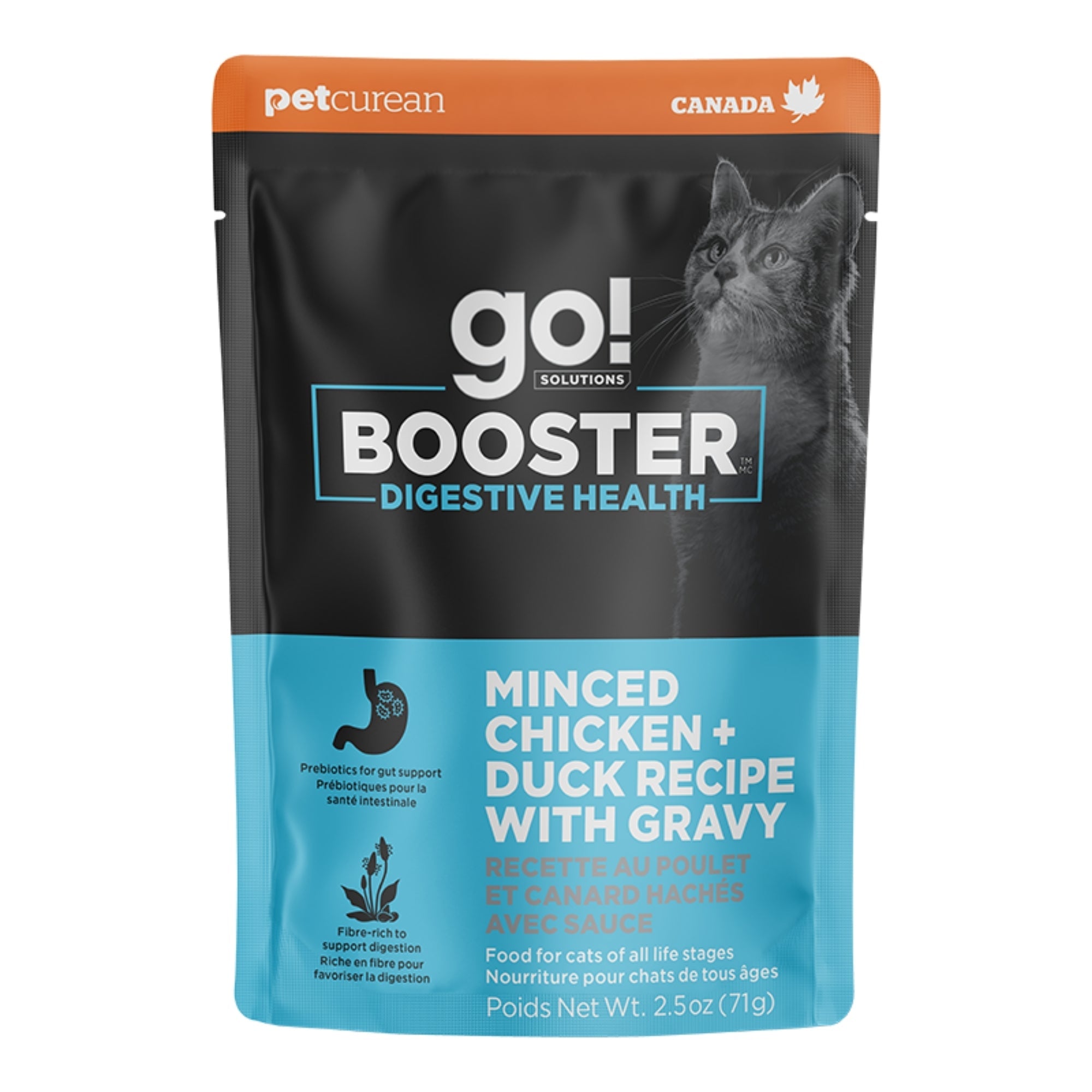 Go! Cat Booster Digestive Health Minced Chicken & Duck 2.5oz. (Case of 24)