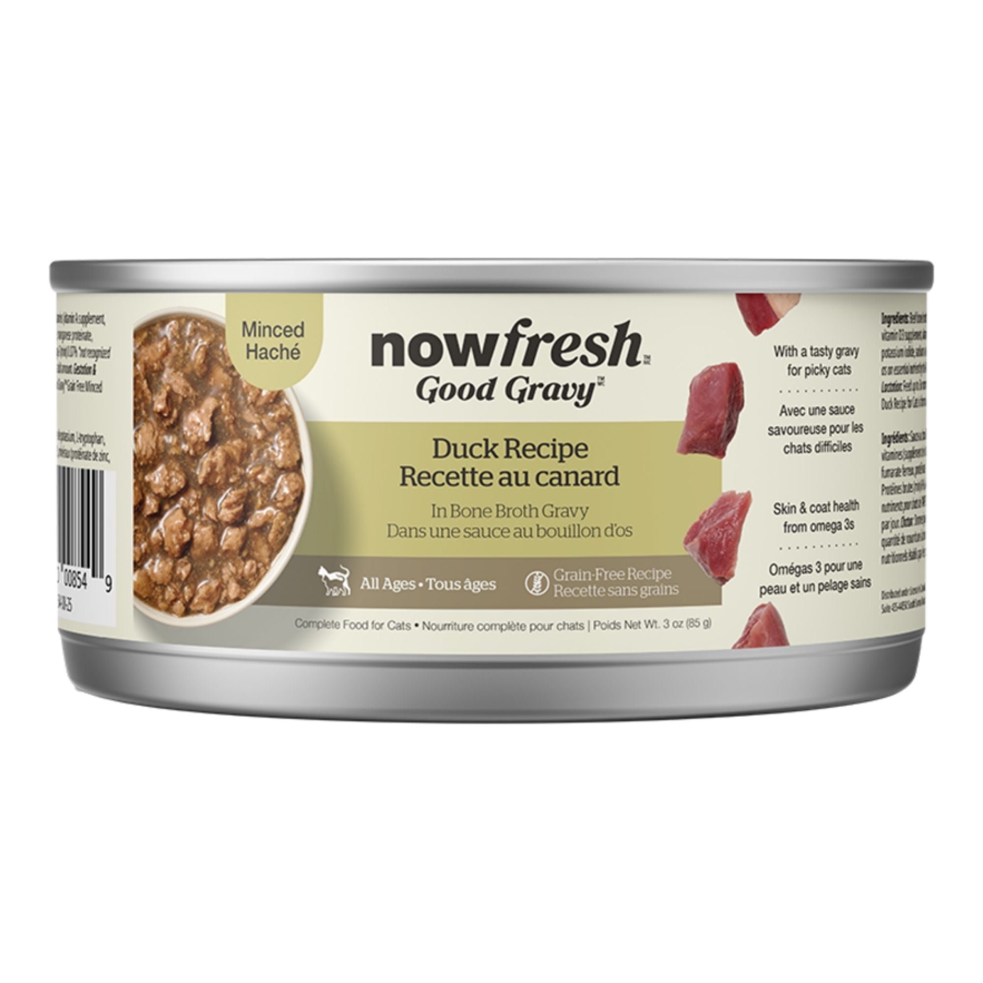 Now Fresh Cat Good Gravy Grain Free Minced Duck Recipe 3oz. (Case of 12)