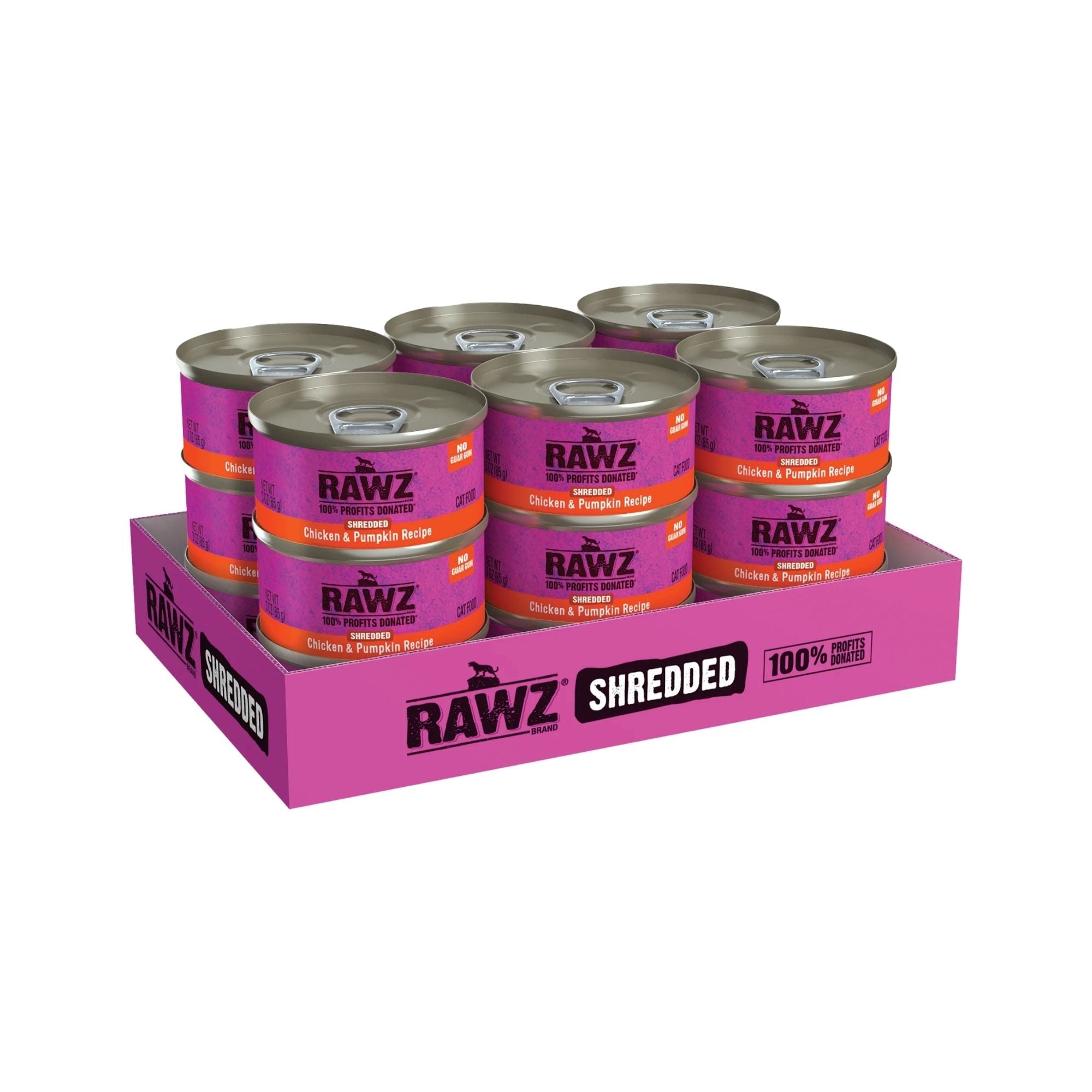 Rawz Cat Shredded Chicken Pumpkin 3oz. (Case of 18)