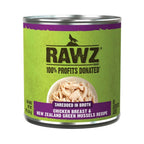 Rawz Shredded Dog Chicken Breast New Zealand Green Mussels 10oz. (Case of 12)