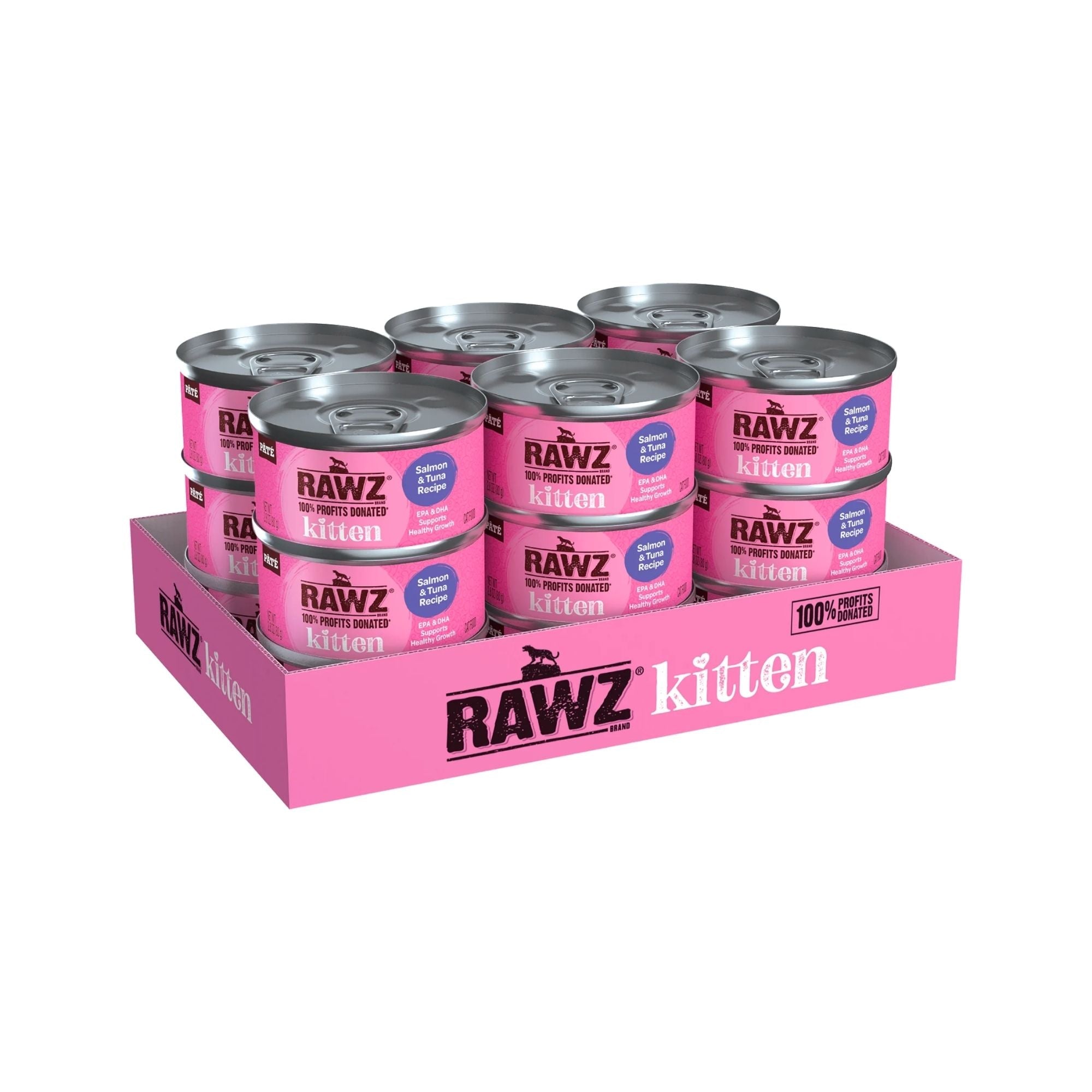 Rawz Kitten Cat Chicken Tuna Pate 2.8oz. (Case of 18)