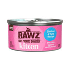 Rawz Kitten Cat Chicken Tuna Pate 2.8oz. (Case of 18)