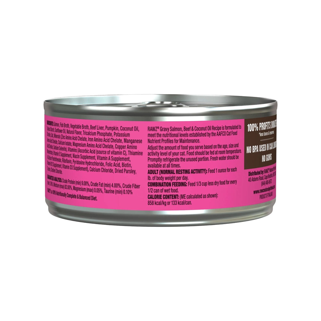 Rawz Cat Gravy Salmon Beef Coconut Oil 5.5oz. (Case of 24)