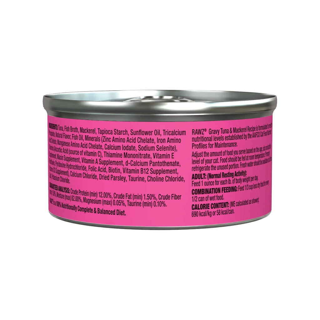 Rawz Cat Gravy Tuna Mackerel 3oz. (Case of 18)
