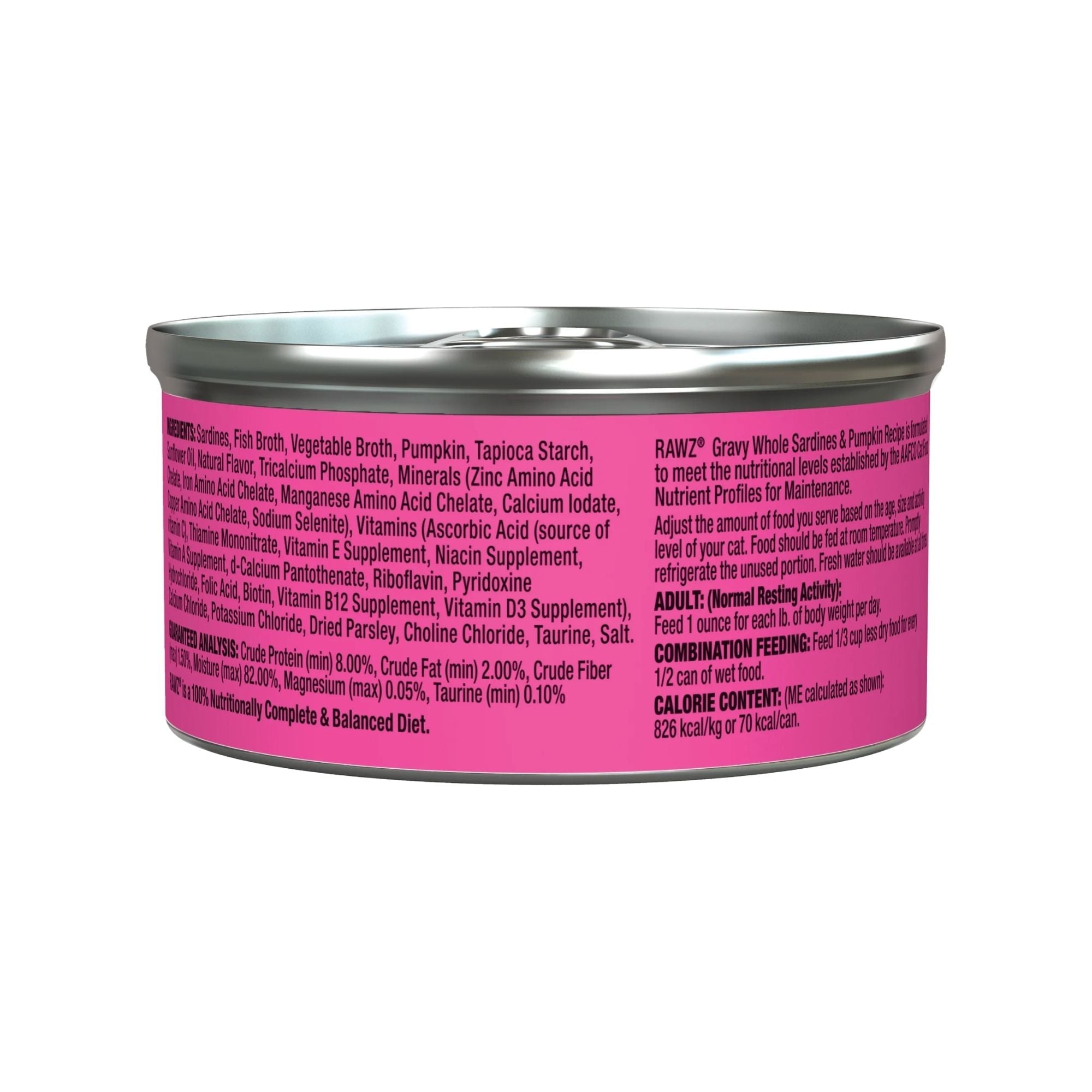 Rawz Cat Gravy Whole Sardine Pumpikn 3oz. (Case of 18)