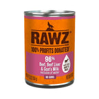 Rawz 96% Dog Beef Beef Liver Goat Milk Pate 12.5oz. (Case of 12)