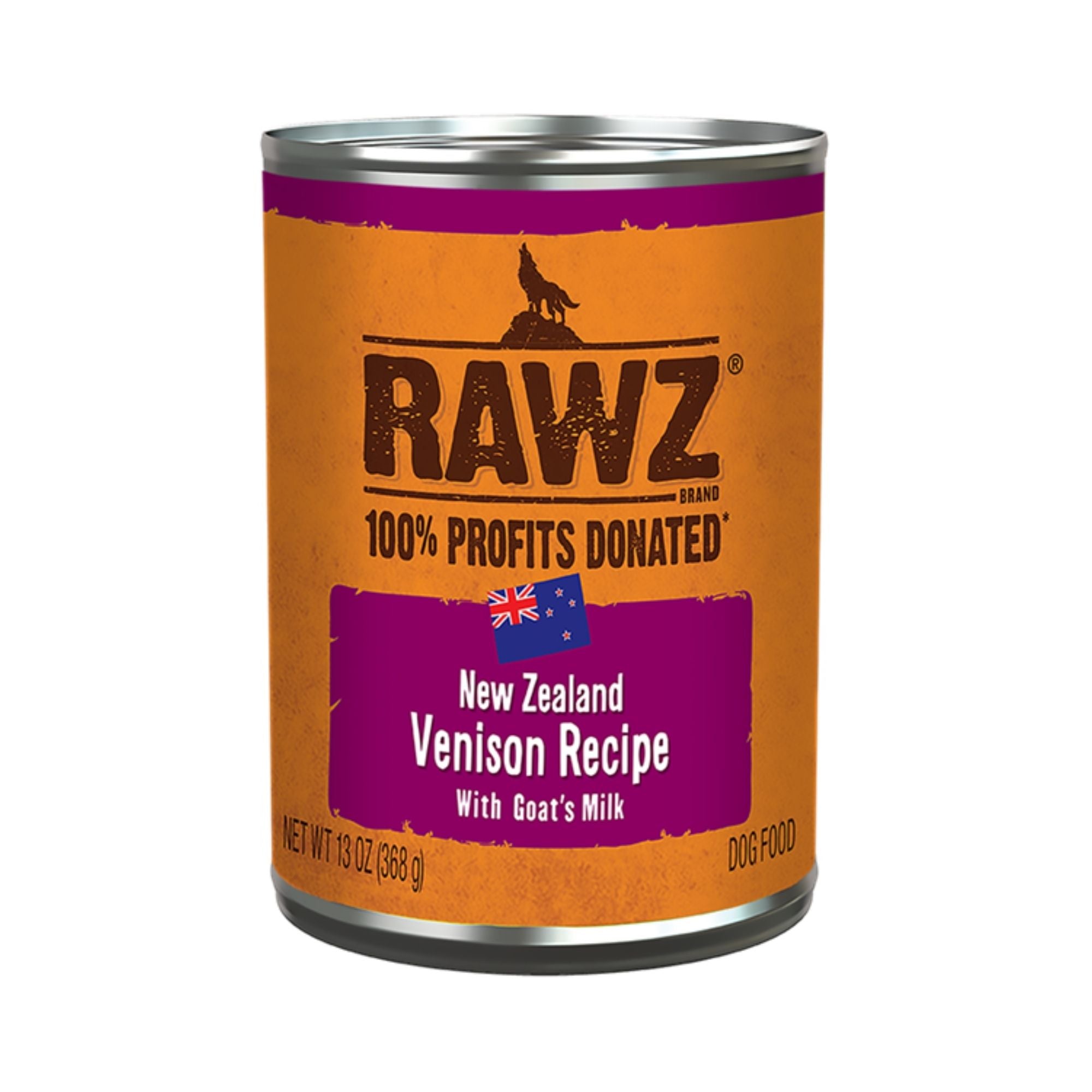 Rawz 94% Dog Venison Goat Milk Pate 13oz. (Case of 12)