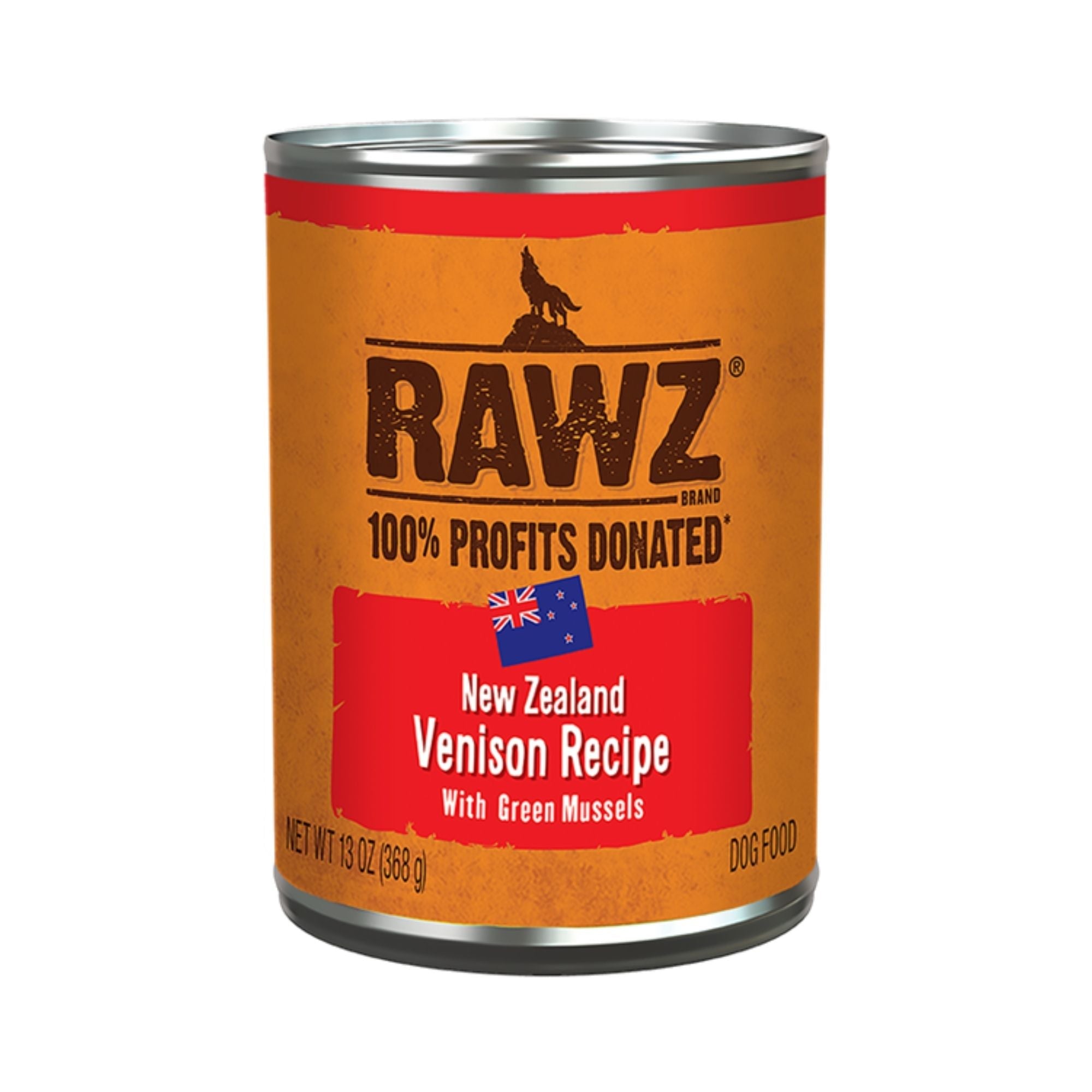 Rawz 94% Dog Venison Green Mussels Pate 13oz. (Case of 12)