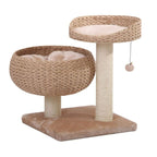PetPals Cozy 2-Level Cat Perch Tree Beige & Cream 23 in