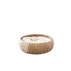 PetPals Buttercup Cozy Nest Hand Woven Pet Bed Beige & Cream 16 in
