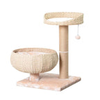 PetPals Cozy V2 2-Level Cat Tree Beige & Cream 29 in
