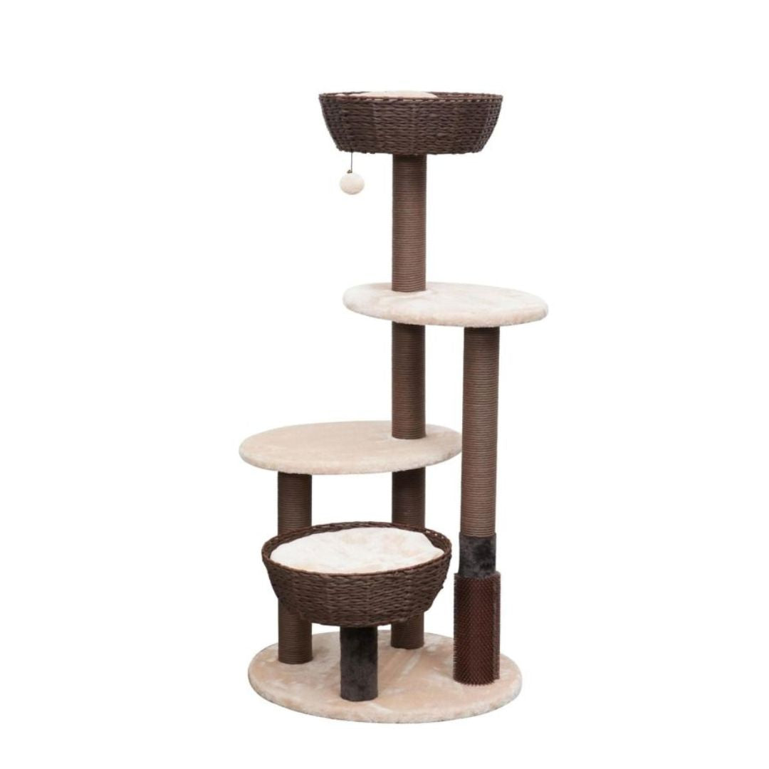 PetPals Pharoah 5-Level Cat Tree Brown & Cream 48 in