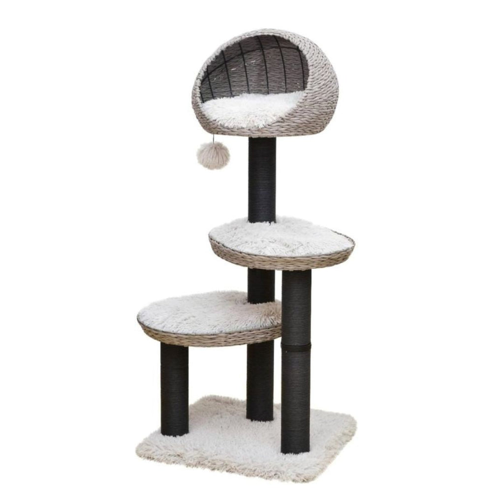 PetPals Tundra 3-Level Cat Tree Ivory 50 in