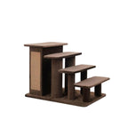 PetPals Zoso 2in1 Modern Pet Stairs and Storage Brown 20 in