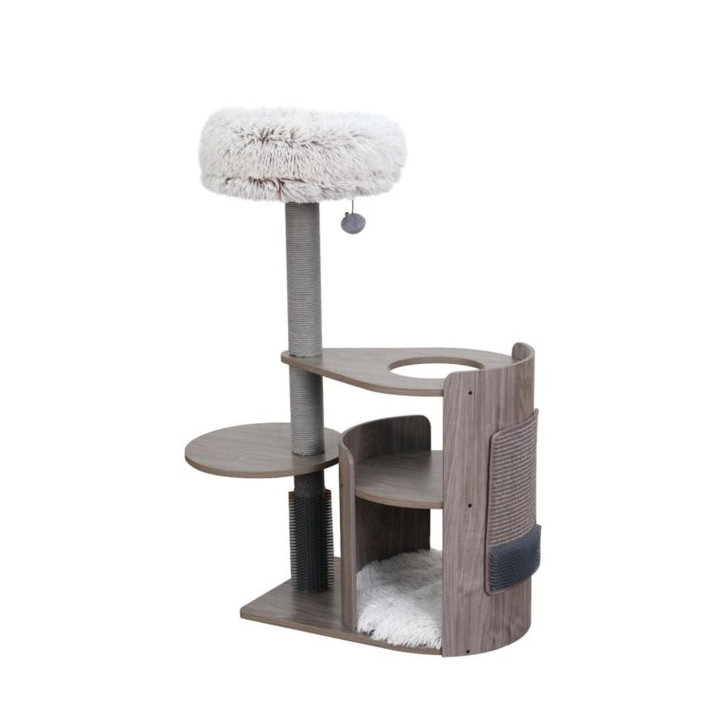 PetPals Cullen Mid-Century Modern Cat Tree Brown & Cream 40 in