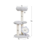 PetPals Rockview 2-Level Cat Tree Ivory 37 in