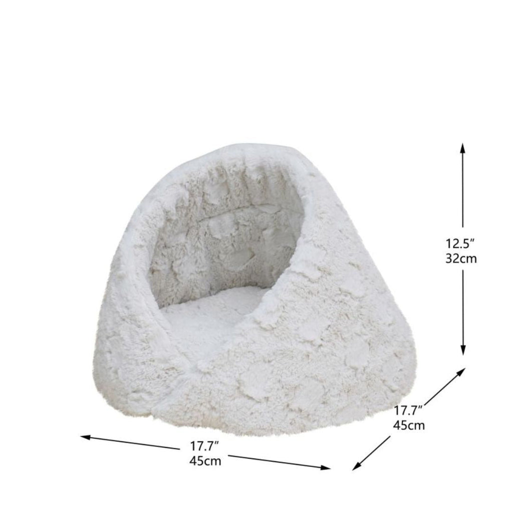 PetPals Rose Cradle Pet Bed Ivory 17.7 in