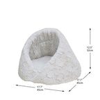 PetPals Rose Cradle Pet Bed Ivory 17.7 in