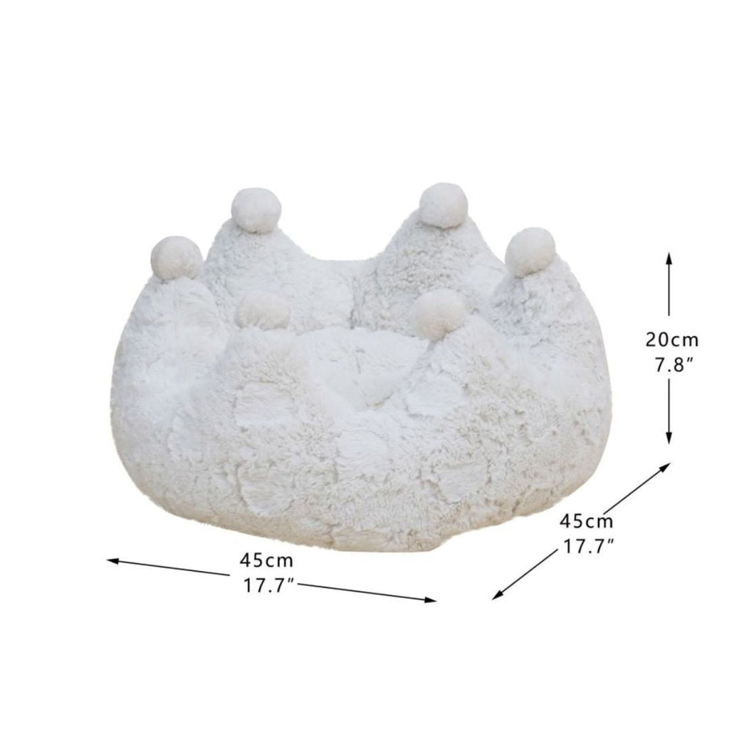 PetPals Rose Crown Pet Bed Ivory 17.7 in