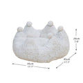 PetPals Rose Crown Pet Bed Ivory 17.7 in