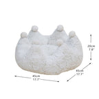 PetPals Rose Crown Pet Bed Ivory 17.7 in