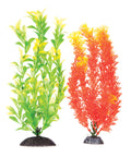 Aquatop Aquarium Plants Orange, Green 10 inch 2 pack