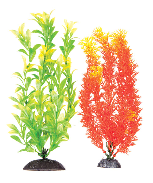 Aquatop Aquarium Plants Orange  Green  1ea/10 in  2 pk