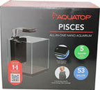 Aquatop PISCES Allinone Nano Cube Glass Aquarium Kit Black, Clear, 1ea/5 gal