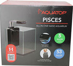 Aquatop PISCES Allinone Nano Cube Glass Aquarium Kit Black, Clear, 1ea/5 gal