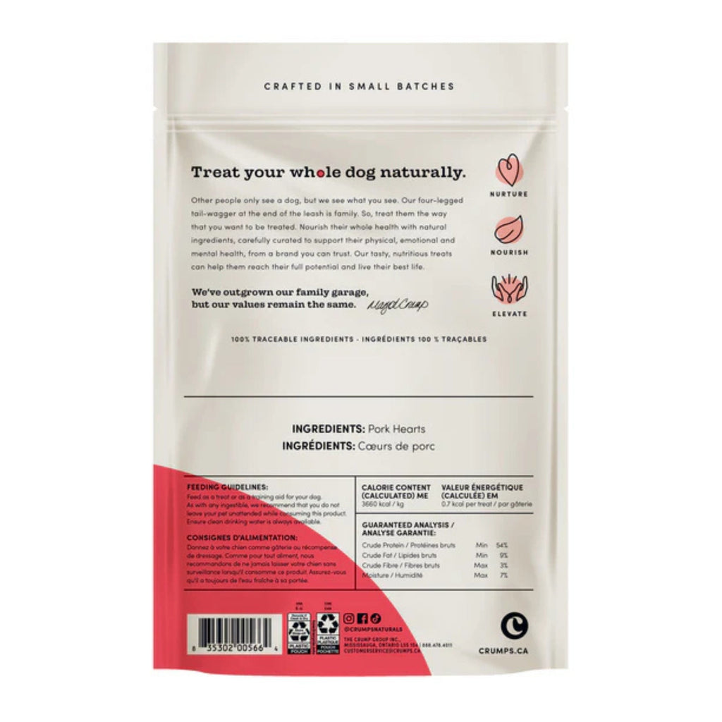Crumps Dog 1.9oz. Mini Trainers Freeze-dried Pork Hearts
