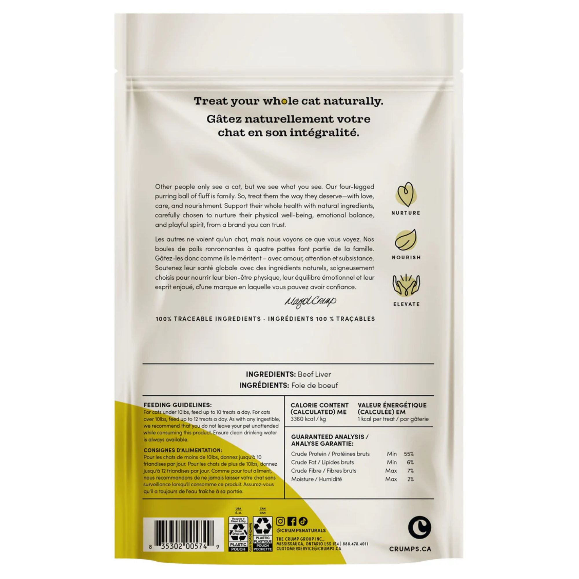 Crumps Cat 1.05oz. Beef Freeze  Dried Treats