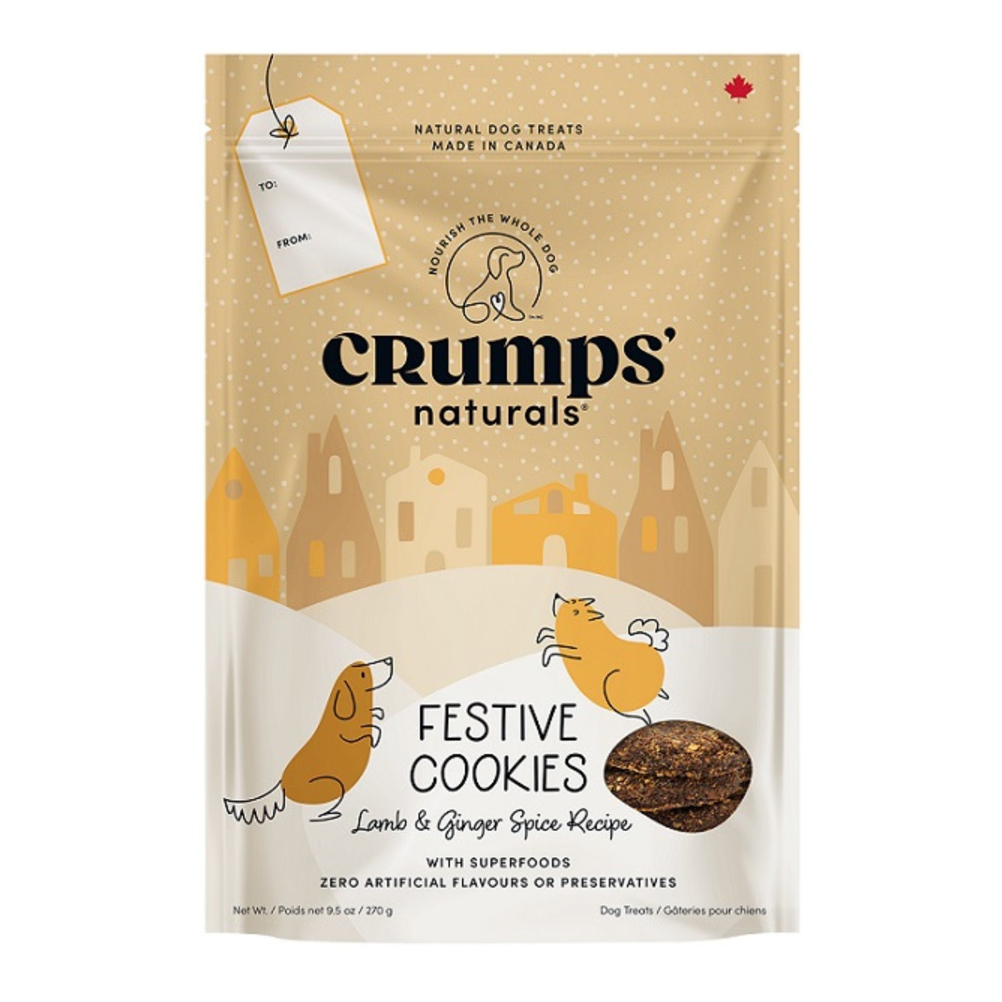 Crumps Dog 9.5oz. Festive Cookies Lamb Ginger