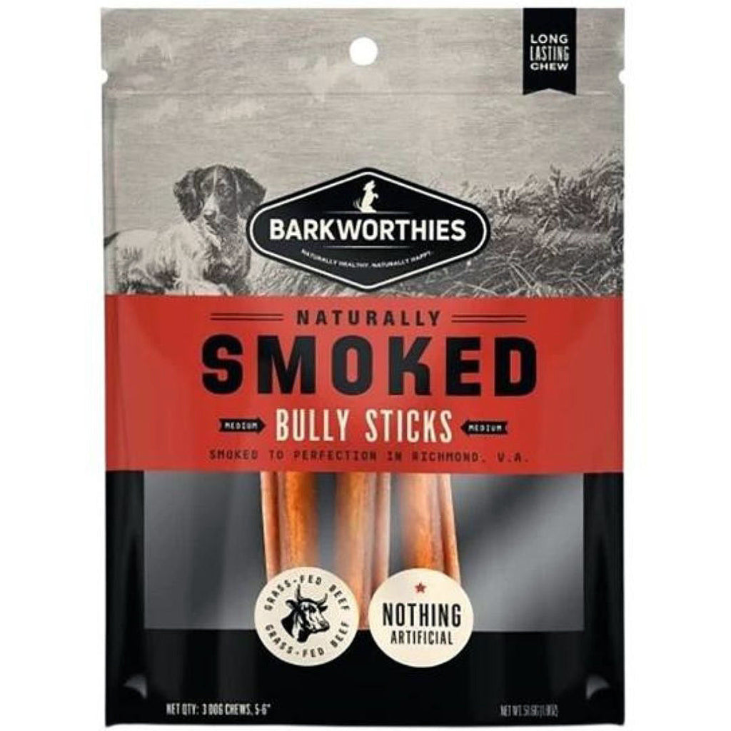 Barkworthies Smoked Bully Sticks Dog Treat 1ea/56In/3 ct