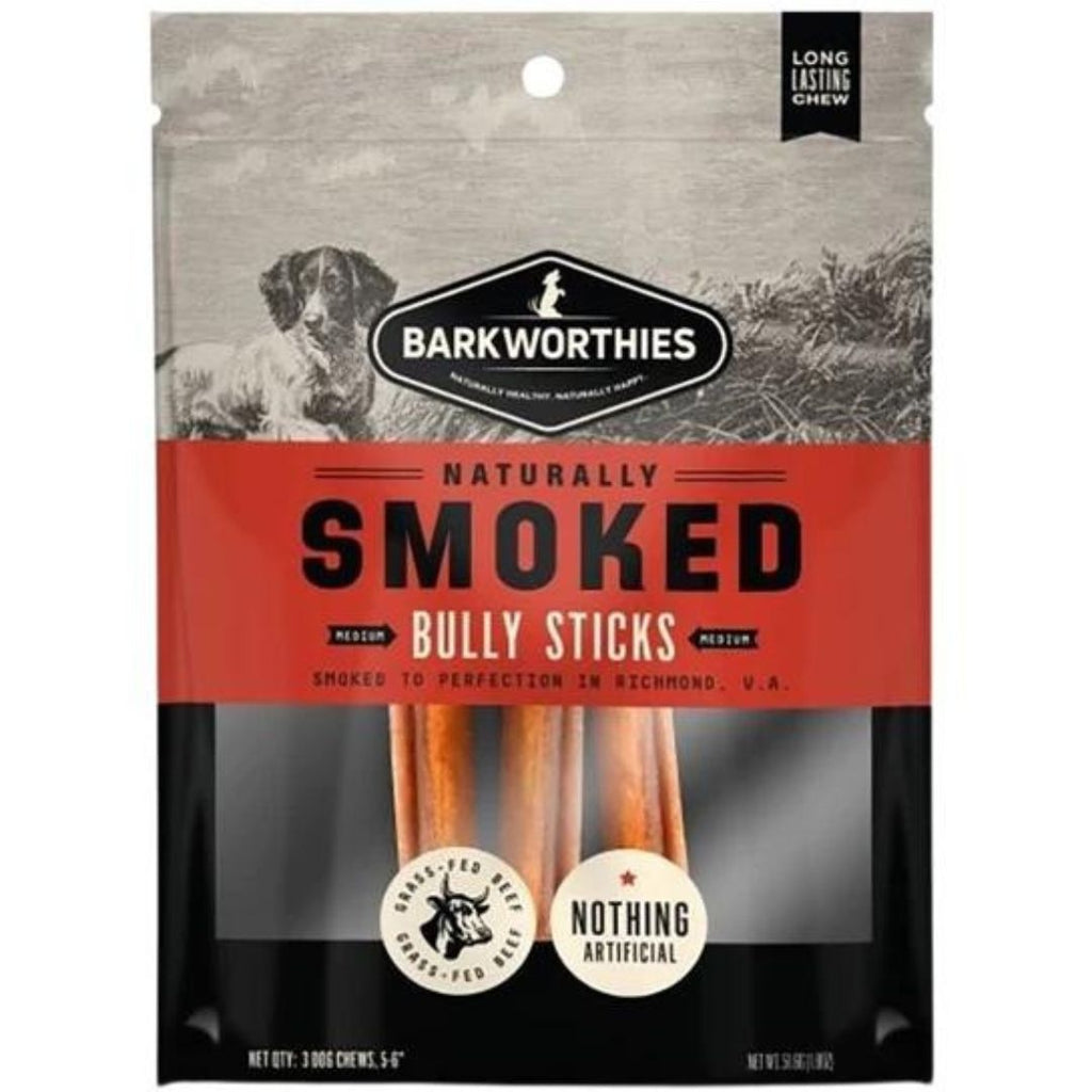 Barkworthies Smoked Bully Sticks Dog Treat 1ea/56In/3 ct