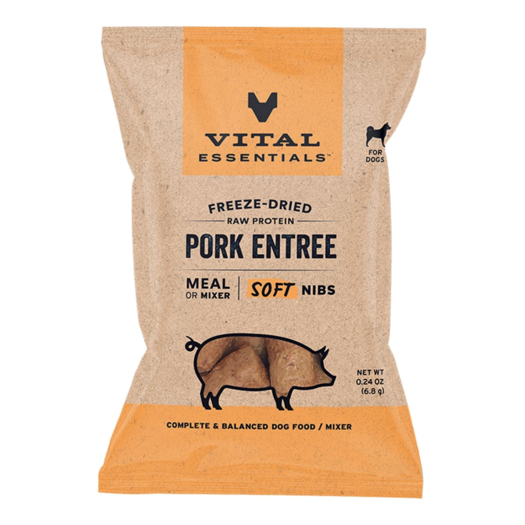 Vital Essentials Dog Freeze-Dried Raw Soft Nibs Pork Countertop 30 Piece Display
