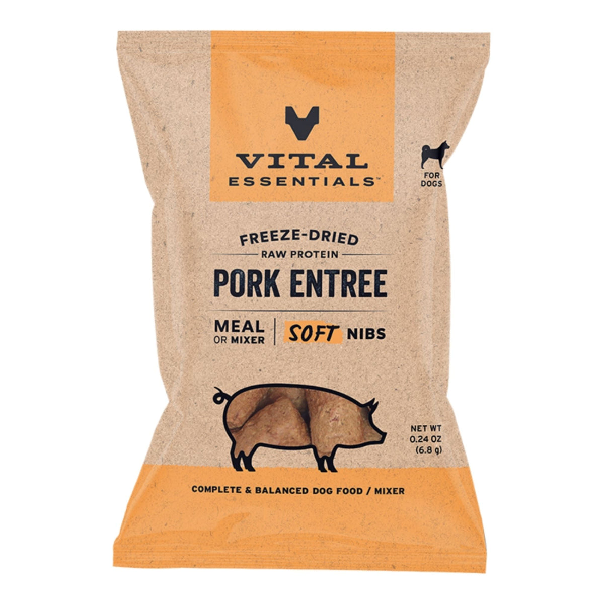 Vital Essentials Dog Freeze-Dried Raw Soft Nibs Pork Countertop 30 Piece Display