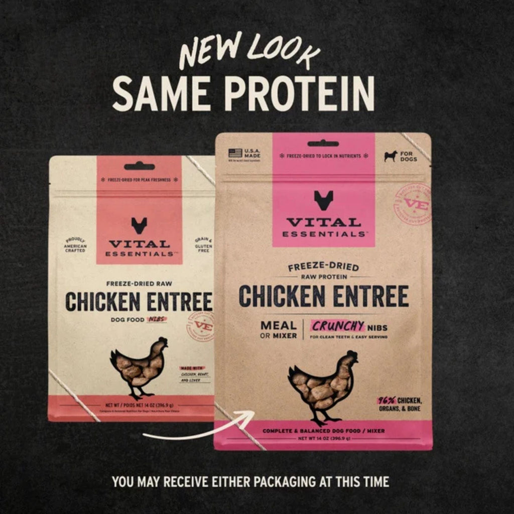 Vital Essentials Dog Freeze-Dried Nibs Chicken 14oz.