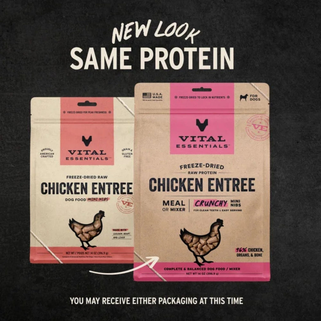 Vital Essentials Dog Freeze-Dried Mini Nibs Chicken 14oz.