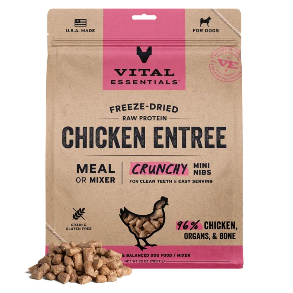 Vital Essentials Dog Freeze-Dried Mini Nibs Chicken 25oz.