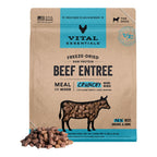 Vital Essentials Dog Freeze-Dried Raw Grain Free Grain Free Beef Entree & Mixer Dog Food Crunchy Mini Nibs 3Lbs