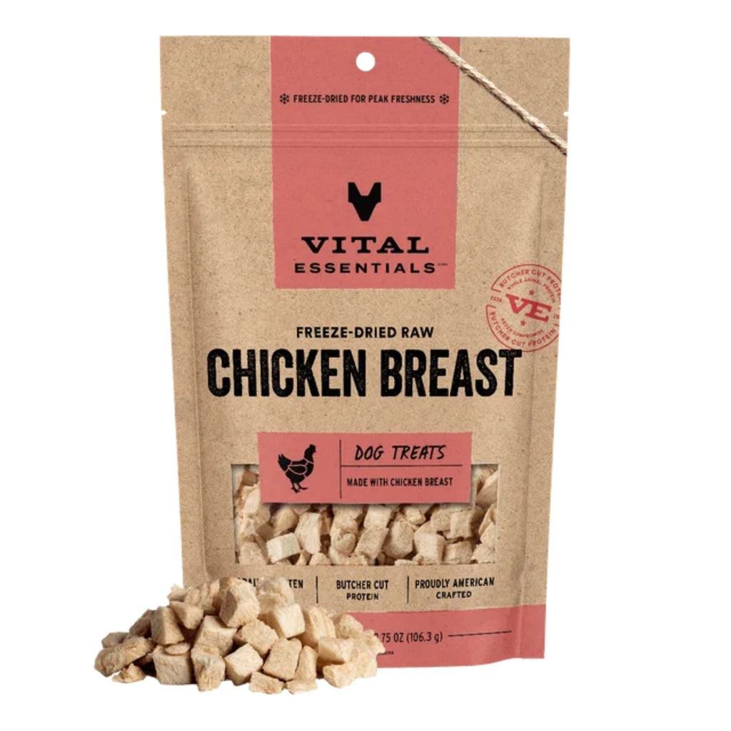 Vital Essentials Dog Freeze Dried Treat Chicken Breast 3.75oz.