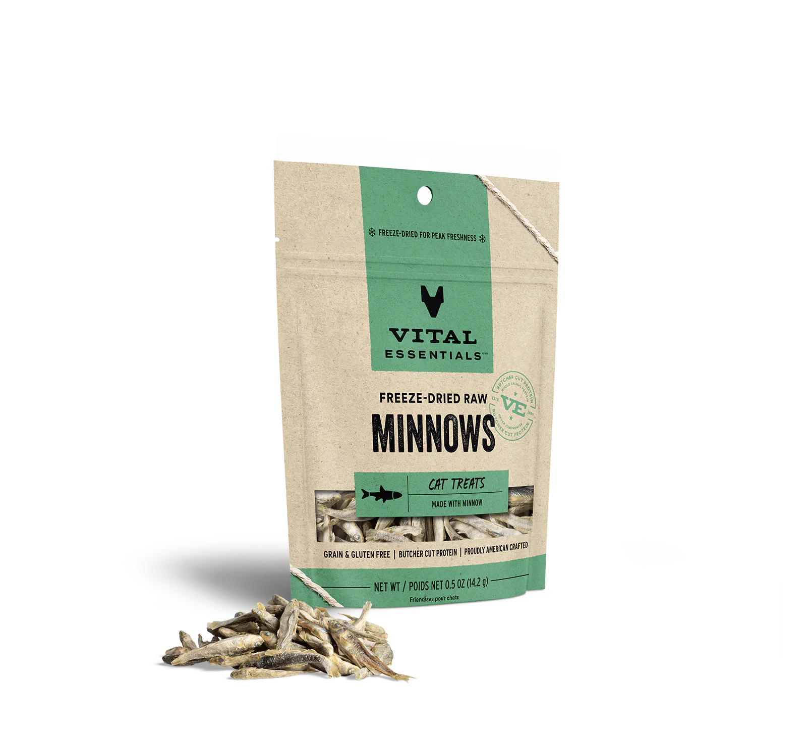 Vital Essentials Cat Freeze-Dried Treat Minnows 0.5oz.