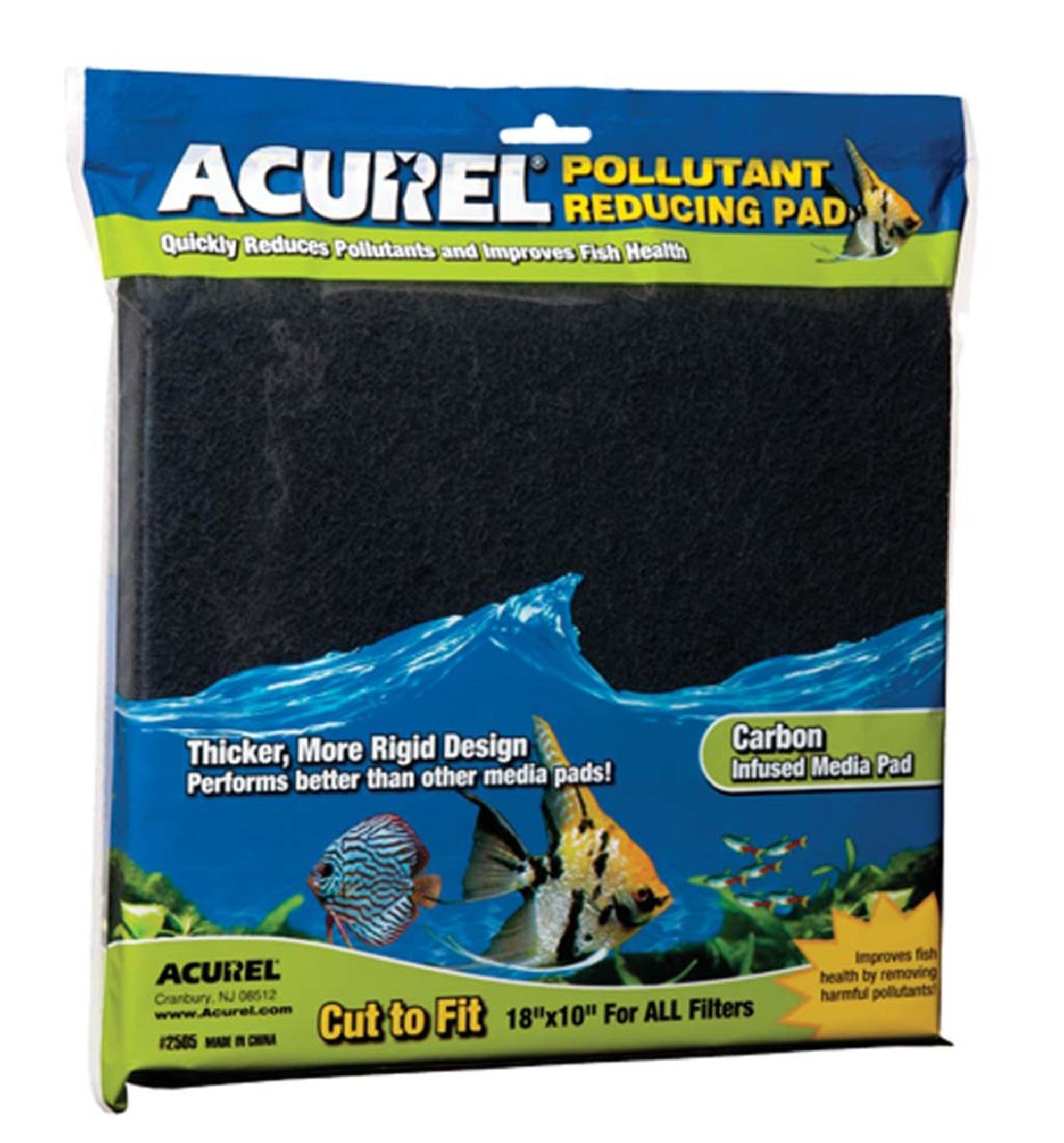 Acurel Cut to Fit Infused Media Pad Pollutant Reducing, Black, 1ea/18 In X 10 in