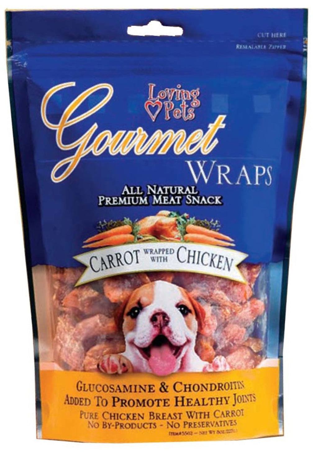 Loving Pets Gourmet Wraps Carrot Wrapped with Chicken Dog Treat 6oz