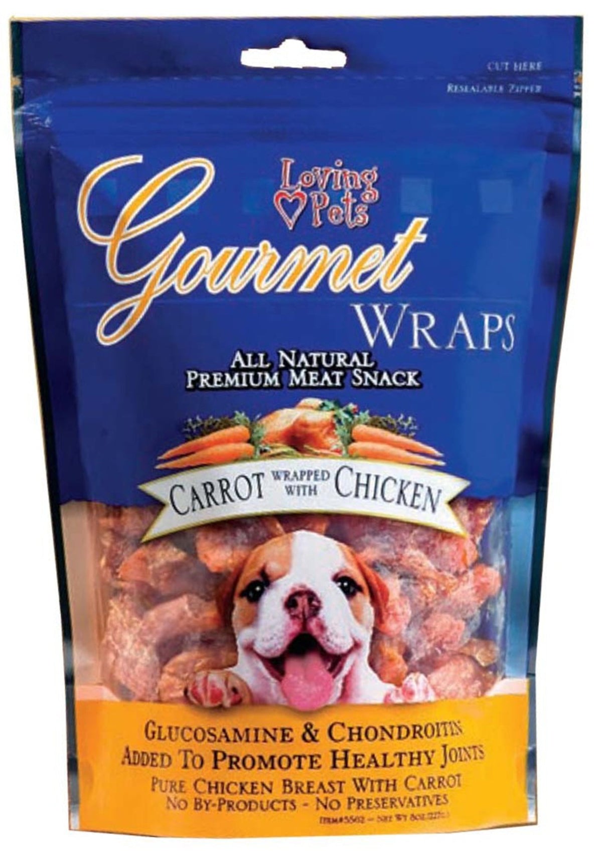 Loving Pets Gourmet Wraps Carrot Wrapped with Chicken Dog Treat 6oz