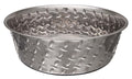 Loving Pets Diamond Plate Bowls with Non Skid Bottom Dog Dish Bowl Silver, 1ea/2 qt