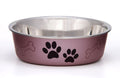 Loving Pets Metallic Dog Bowl Grape, 1ea/LG